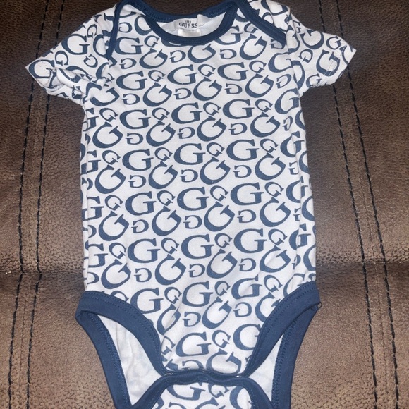 Guess Navy and White Logo Bodysuit - Picture 1 of 2